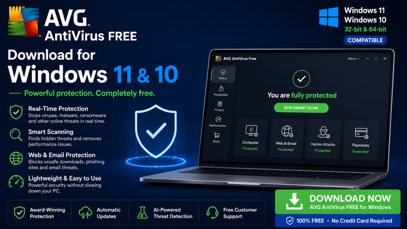AVG AntiVirus Free Download for Windows 11 and 10