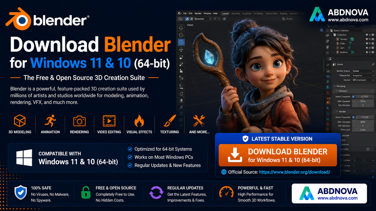 Blender Download for Windows 11 and 10