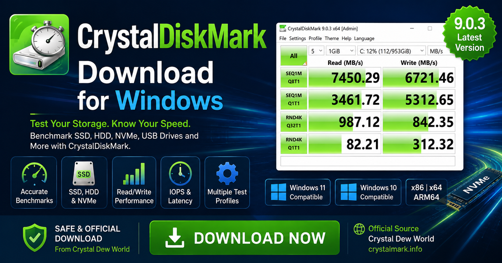 CrystalDiskMark Download for Windows