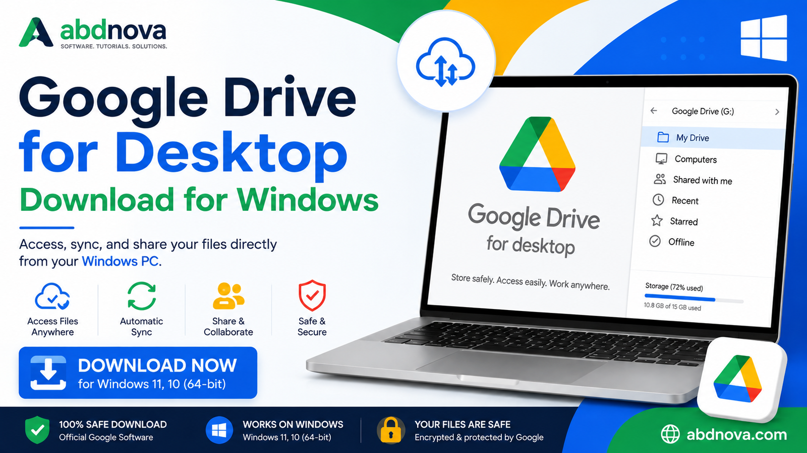 Google Drive for Desktop Download for Windows 11 and 10