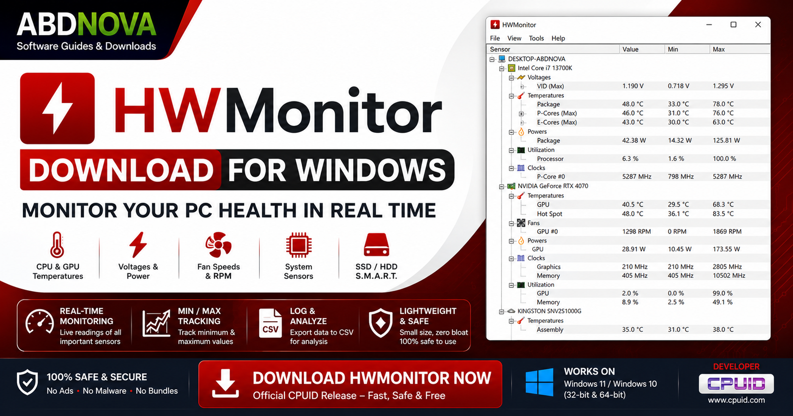 HWMonitor Download for Windows