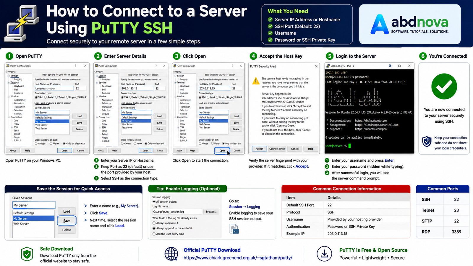How to Connect to a Server Using PuTTY