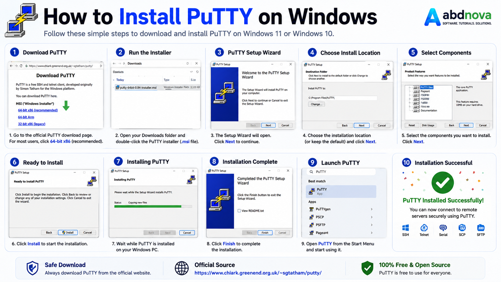 How to Install PuTTY on Windows