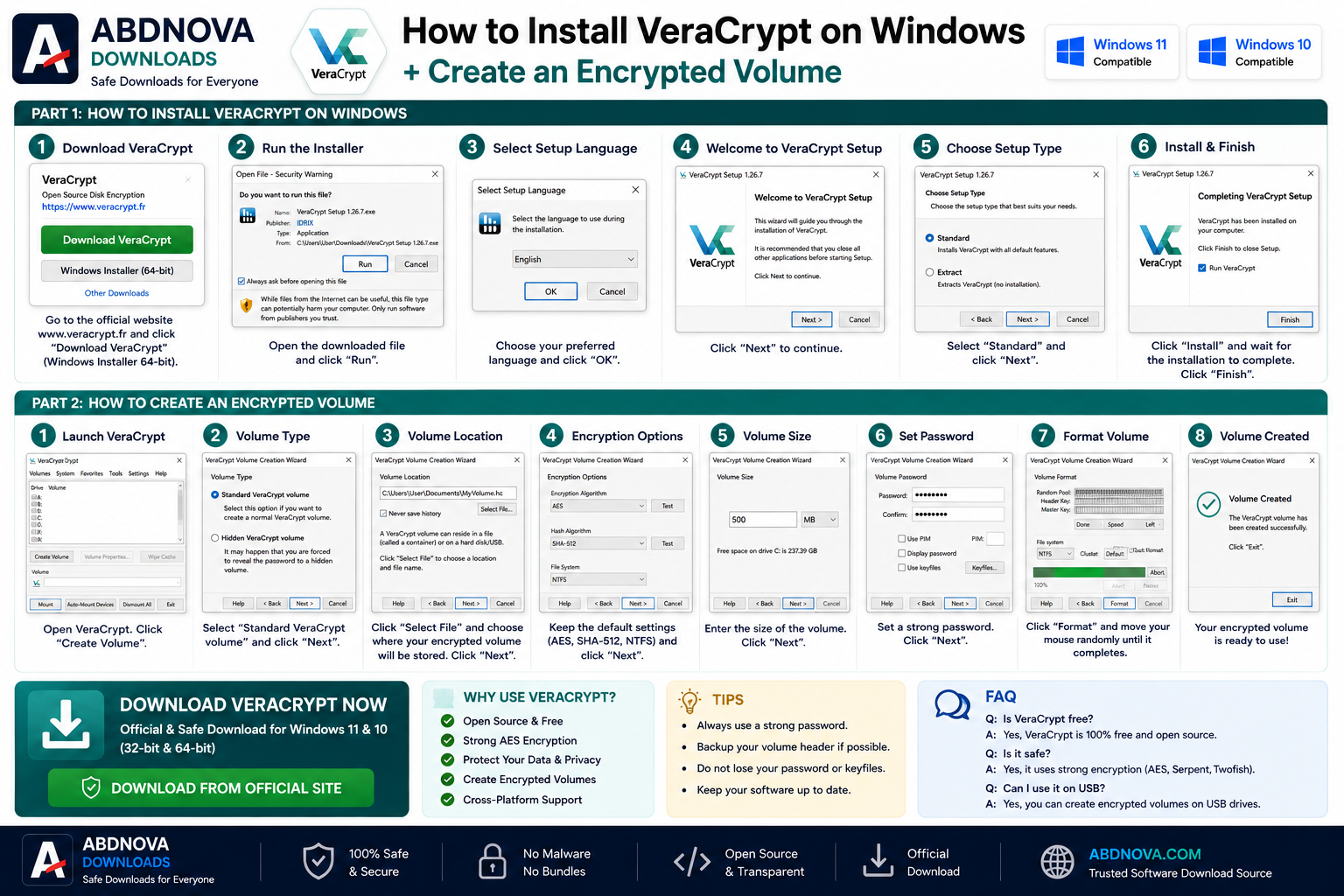 How to Install VeraCrypt on Windows + Create an Encrypted Volume
