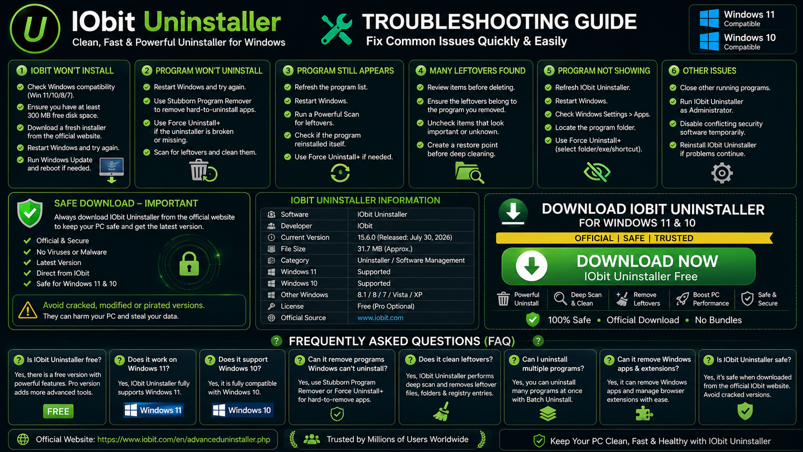 IObit Uninstaller Troubleshooting and Safe Download