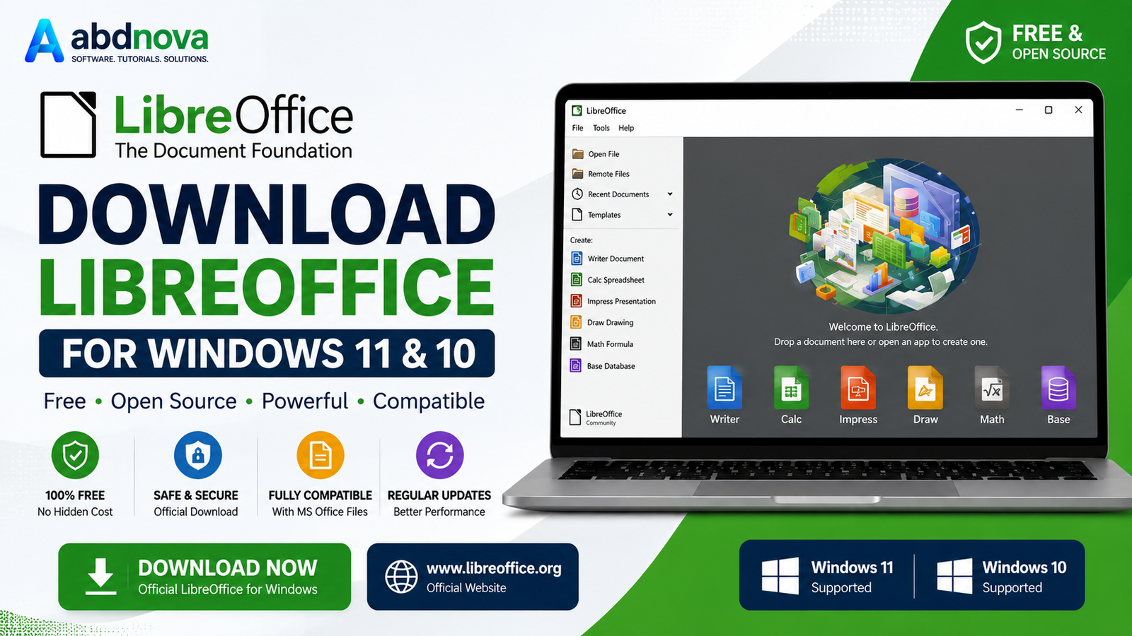 LibreOffice Download for Windows 11 and 10