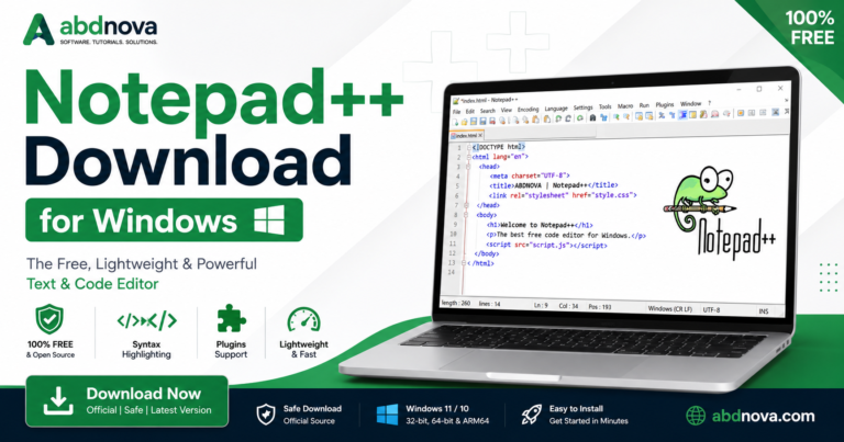 Notepad++ Download for Windows