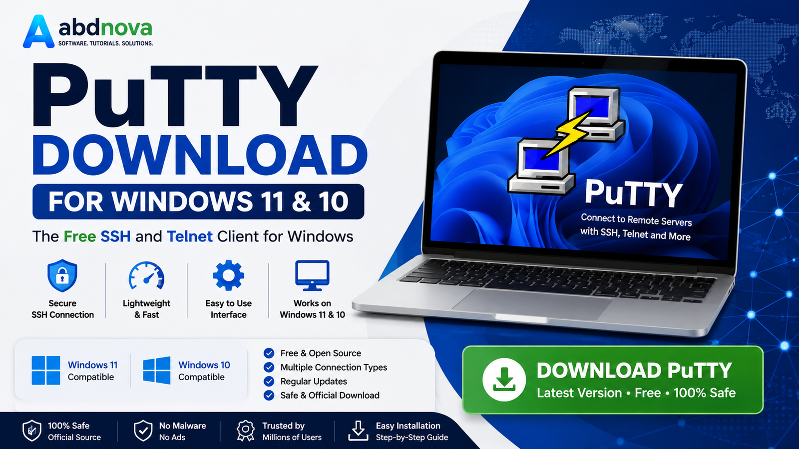PuTTY Download for Windows 11 and 10