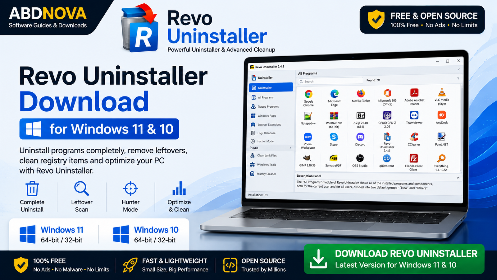 Revo Uninstaller Download for Windows 11 and 10