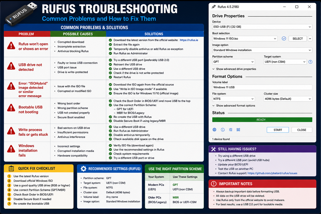 Rufus Troubleshooting for Windows