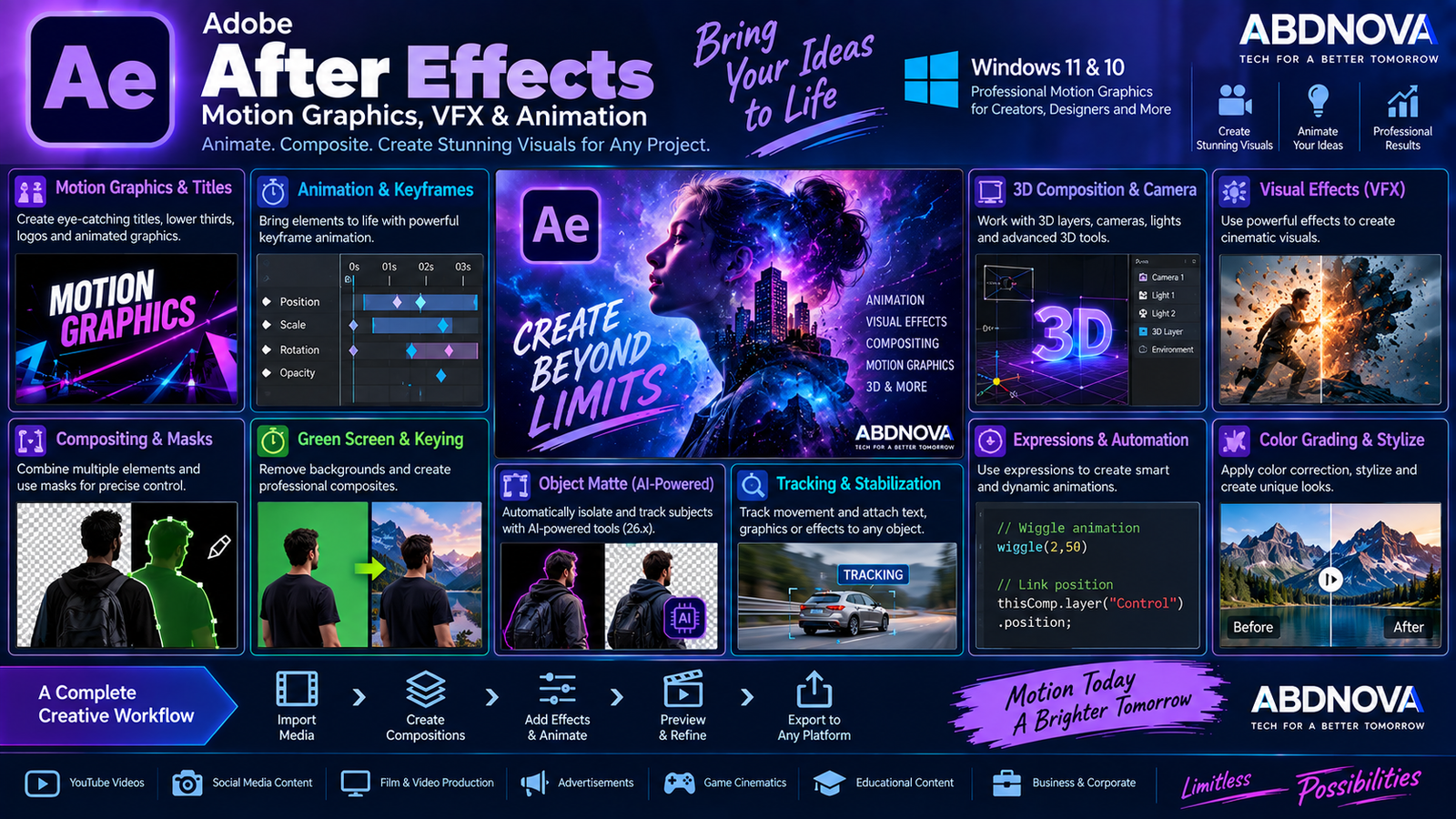 Adobe After Effects Motion Graphics VFX and Animation