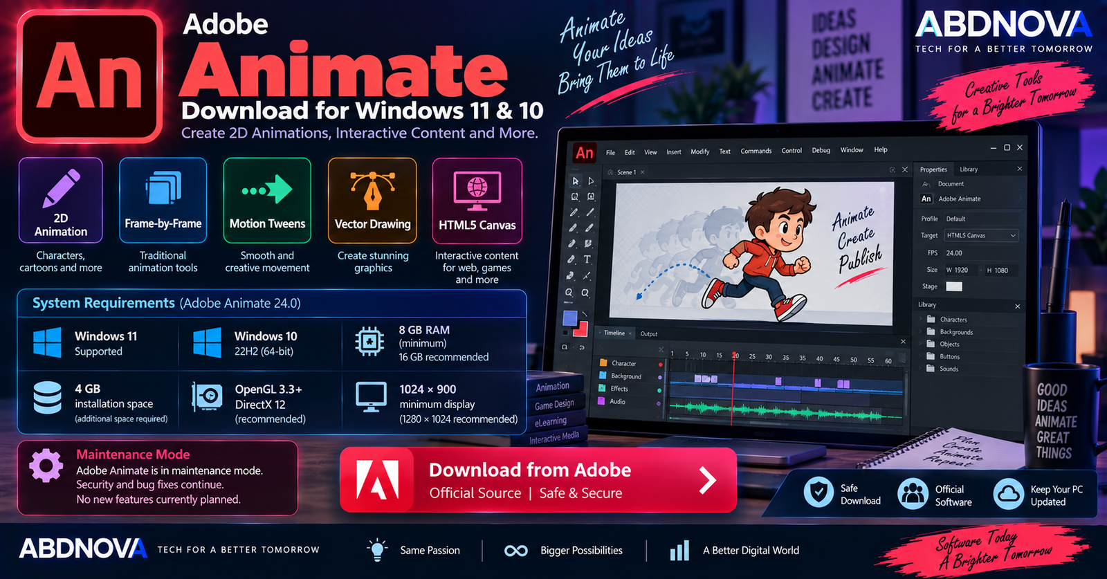 Adobe Animate Download for Windows