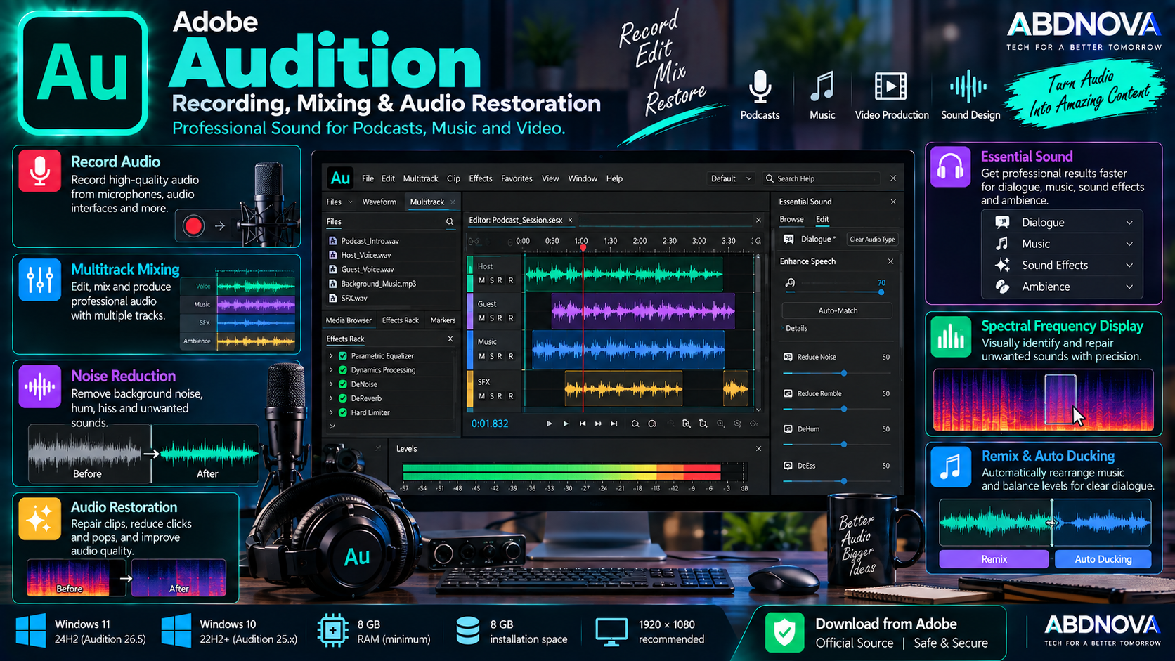 Adobe Audition Recording Mixing and Audio Restoration