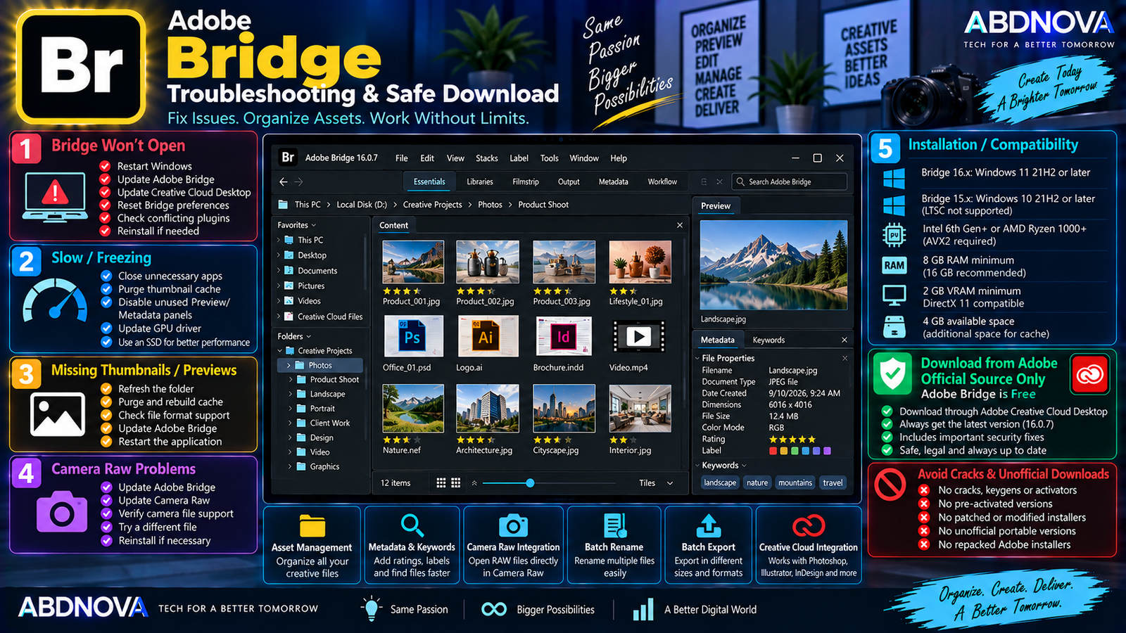 Adobe Bridge Troubleshooting and Safe Download