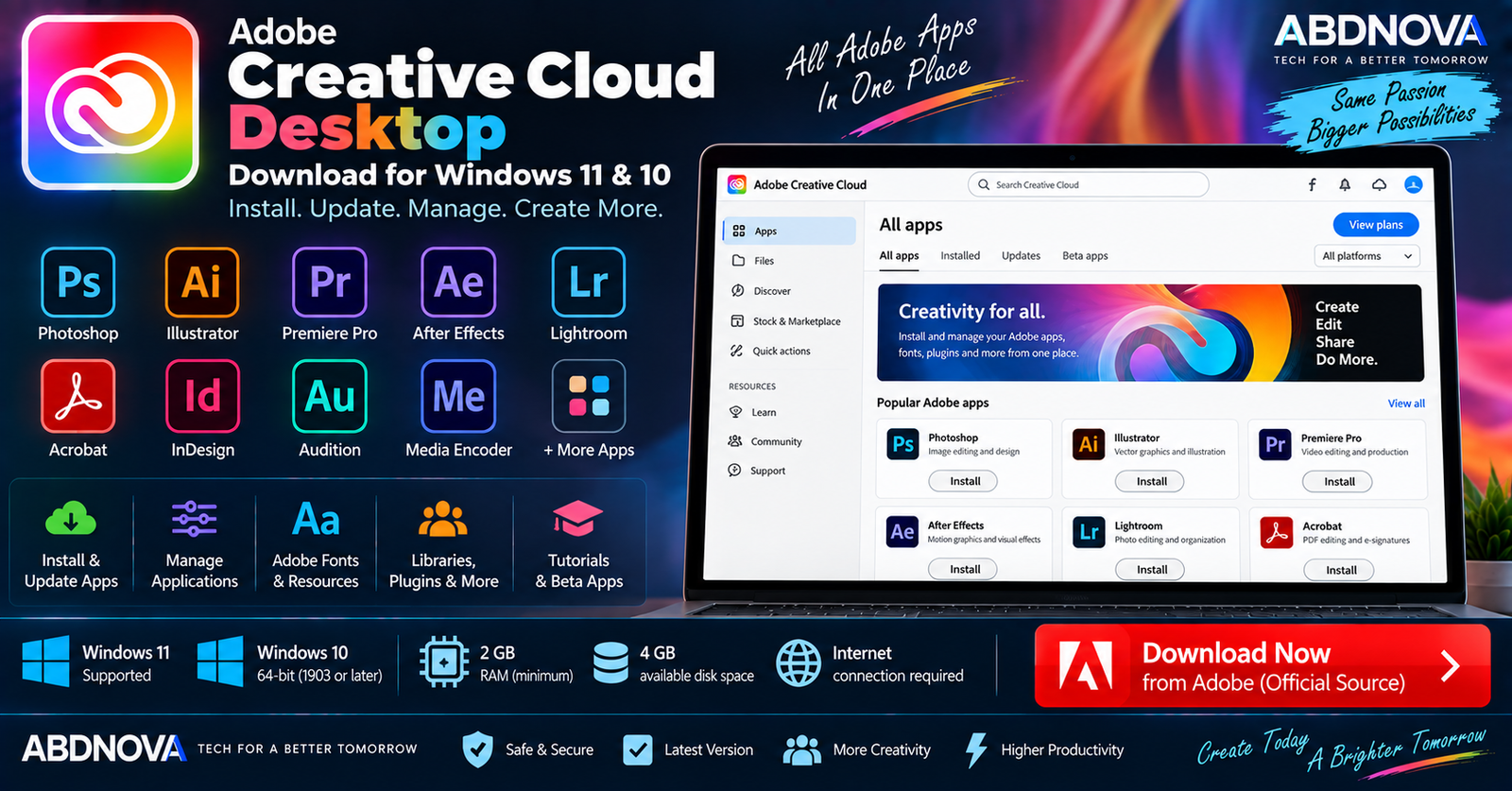 Adobe Creative Cloud Desktop Download for Windows