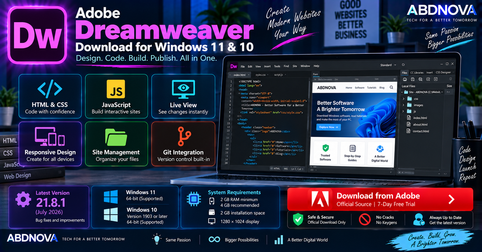 Adobe Dreamweaver Download for Windows