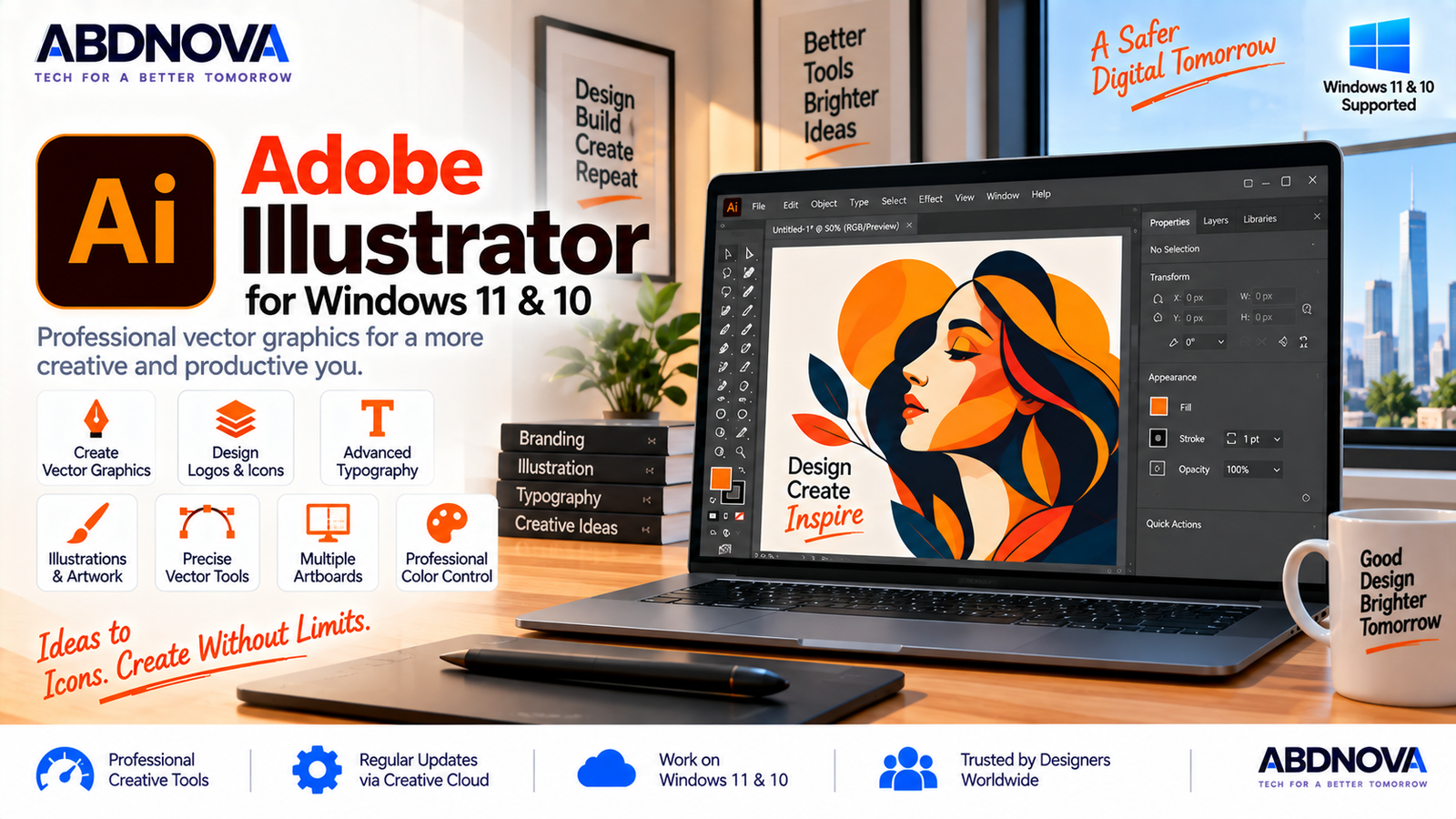Adobe Illustrator for Windows 11 & 10