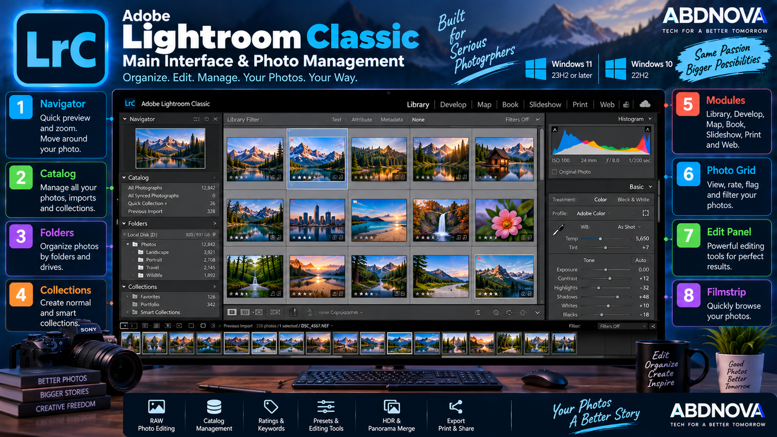 Adobe Lightroom Classic Main Interface and Photo Management