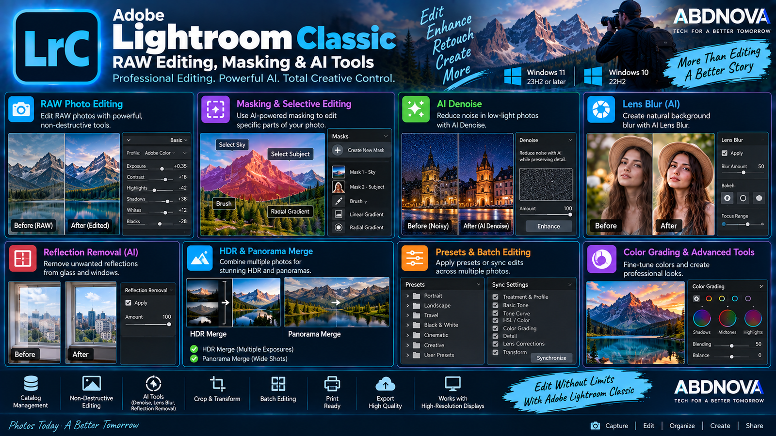 Adobe Lightroom Classic RAW Editing Masking and AI Tools