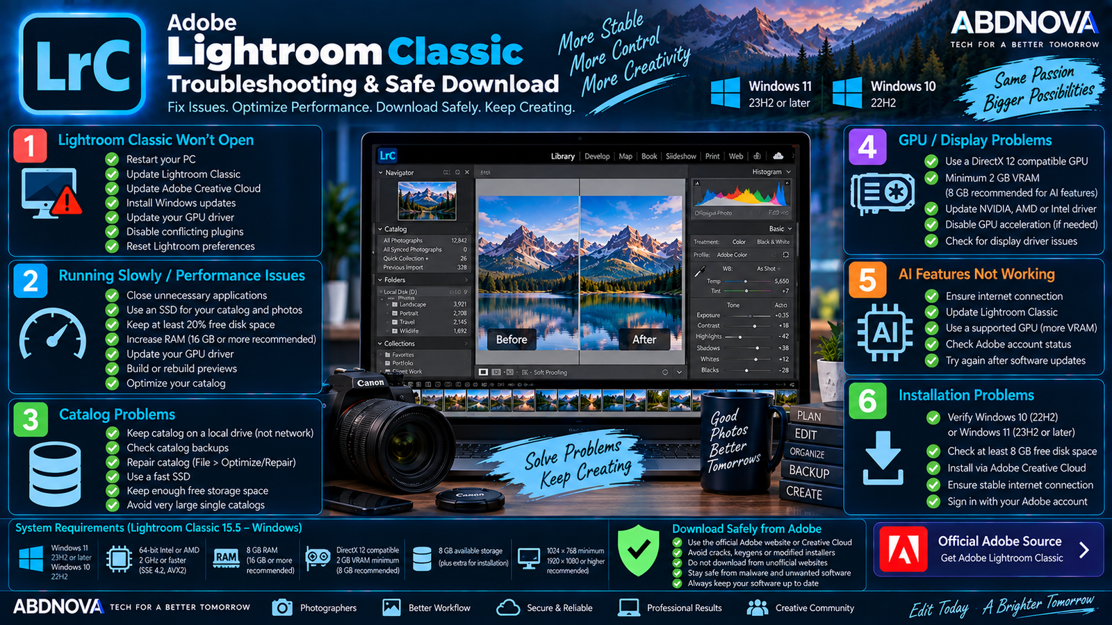 Adobe Lightroom Classic Troubleshooting and Safe Download