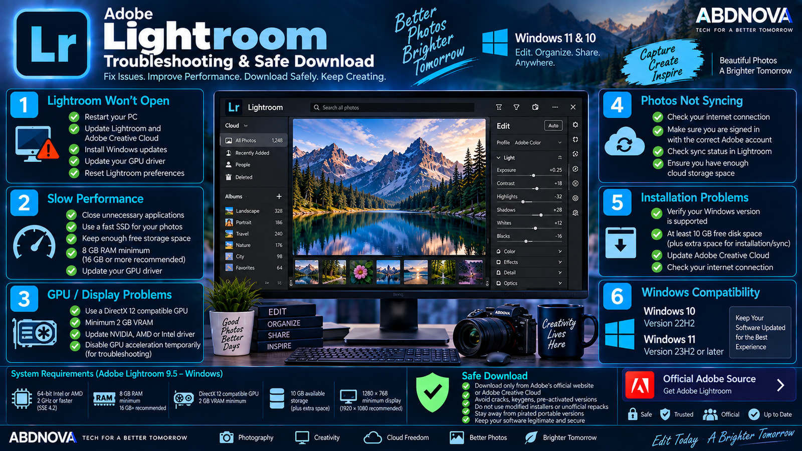 Adobe Lightroom Troubleshooting and Safe Download