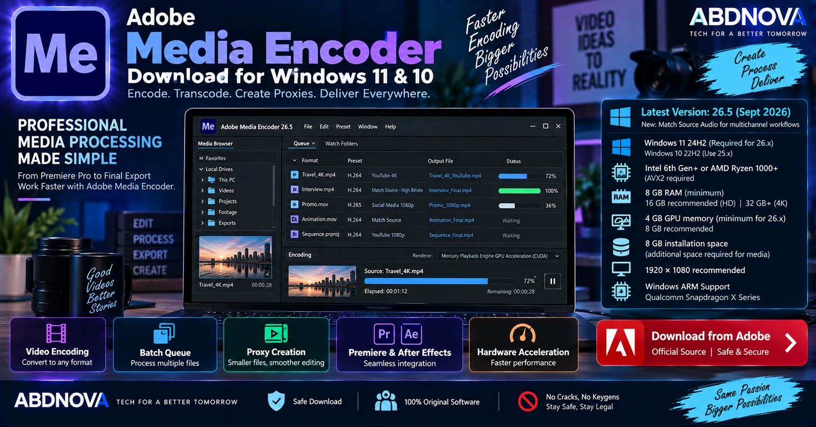 Adobe Media Encoder Download for Windows