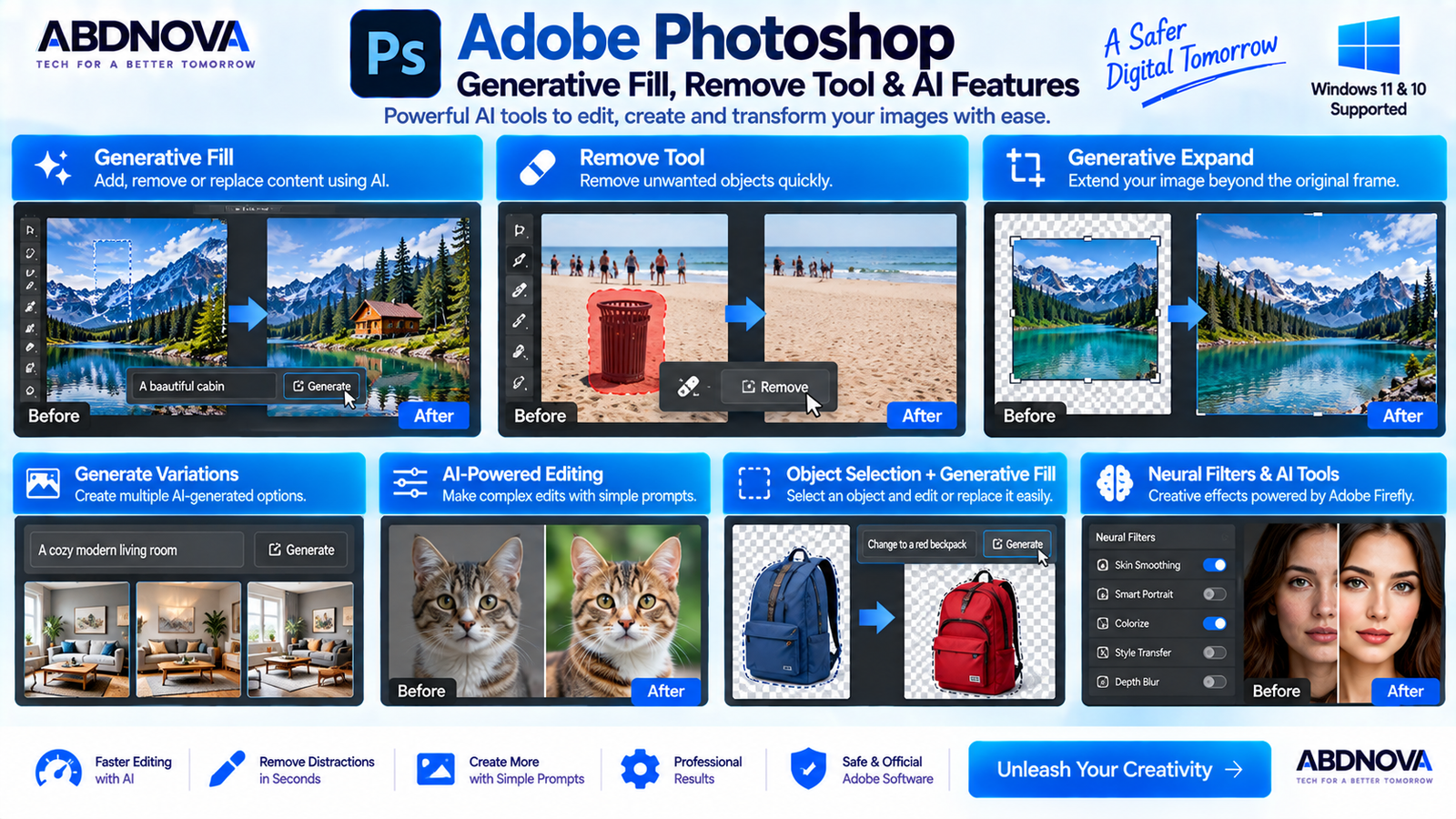 Adobe Photoshop Generative Fill Remove Tool and AI Features