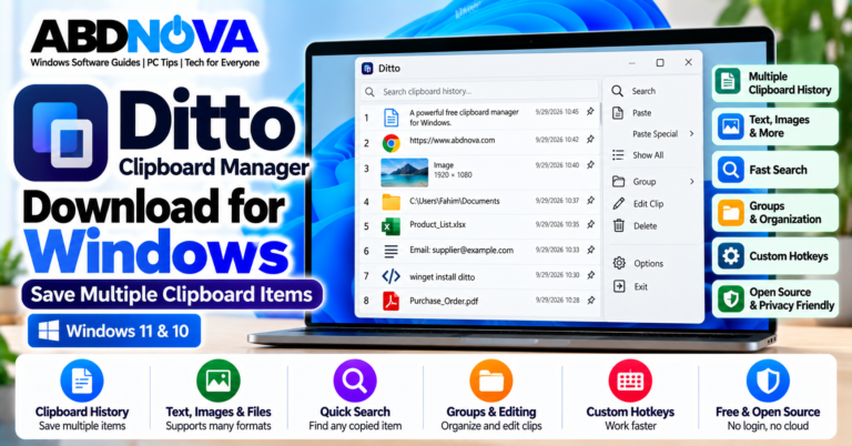 Ditto Clipboard Manager Download for Windows