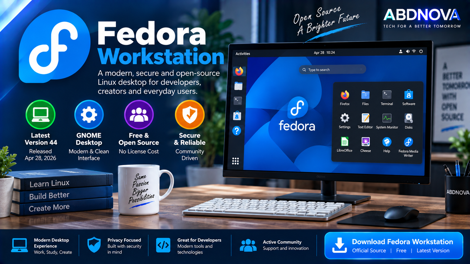 Fedora Workstation Download ISO for PC Features