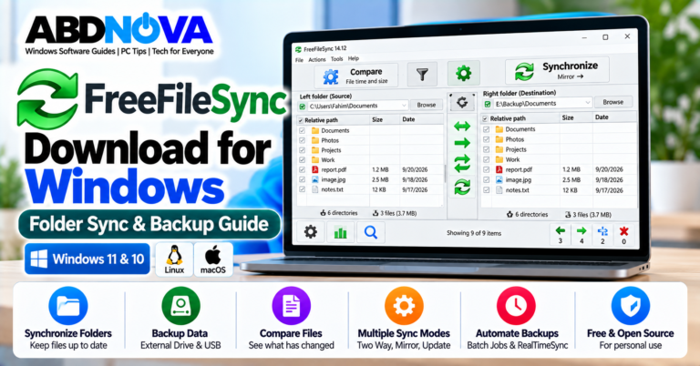 FreeFileSync Download for Windows Folder Sync and Backup Guide