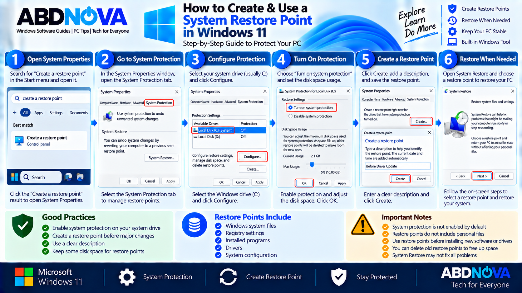 How to Create and Use a System Restore Point in Windows 11