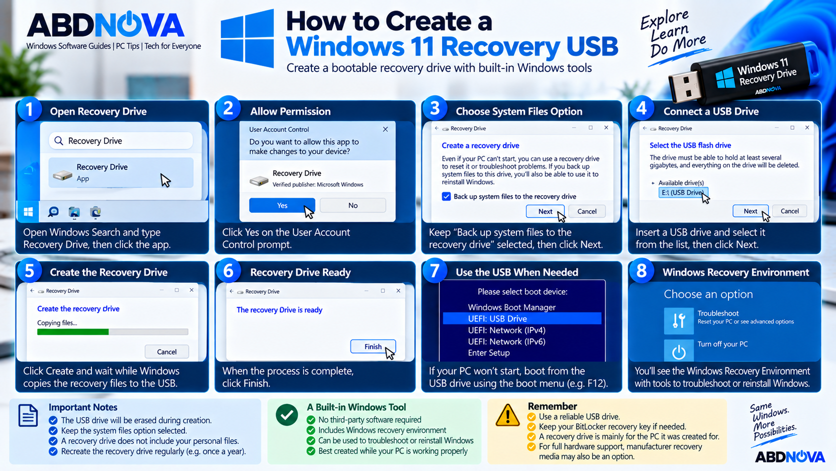How to Create a Windows 11 Recovery USB