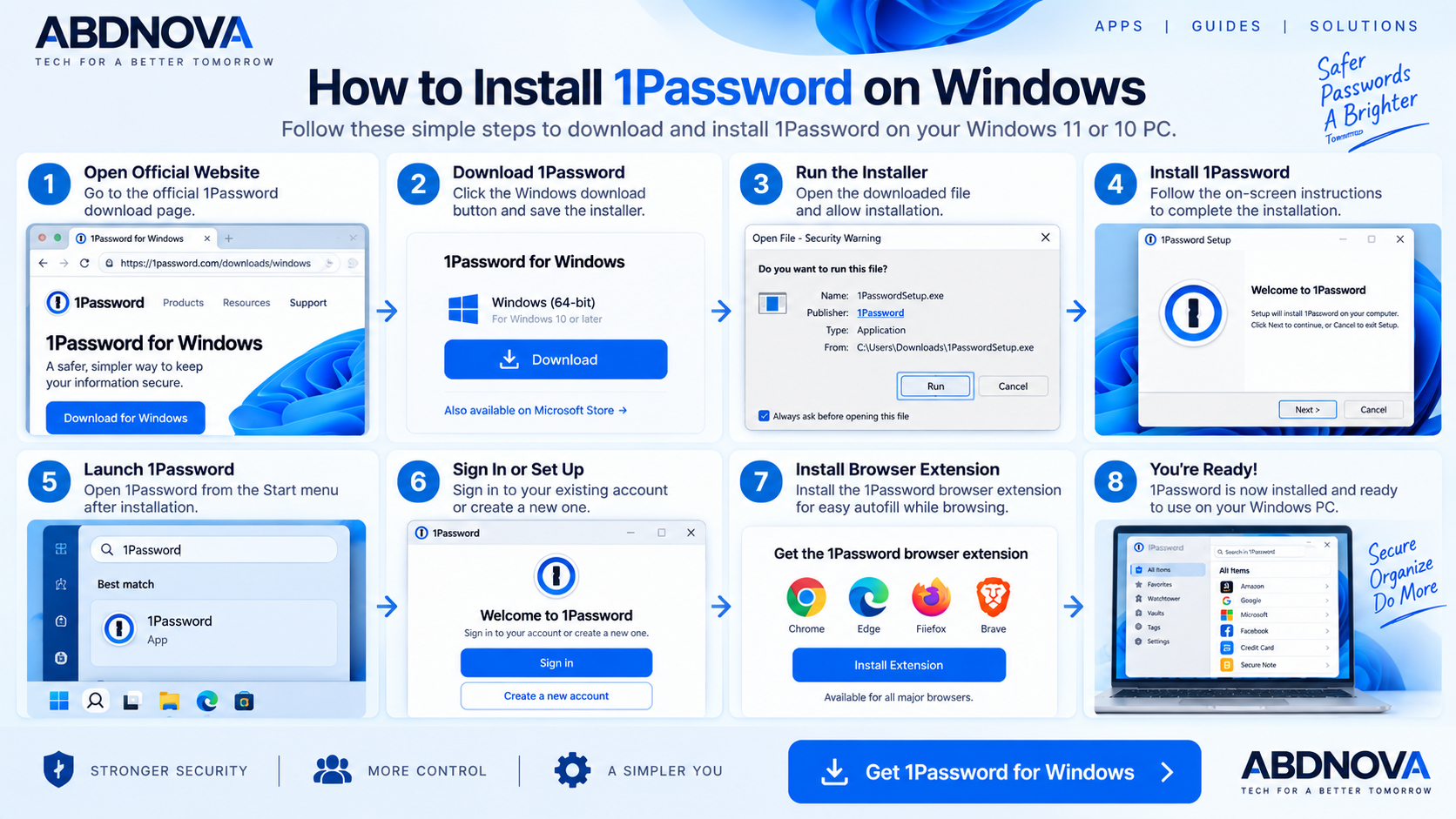 How to Install 1Password on Windows