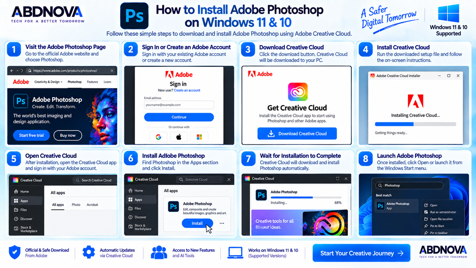 How to Install Adobe Photoshop on Windows