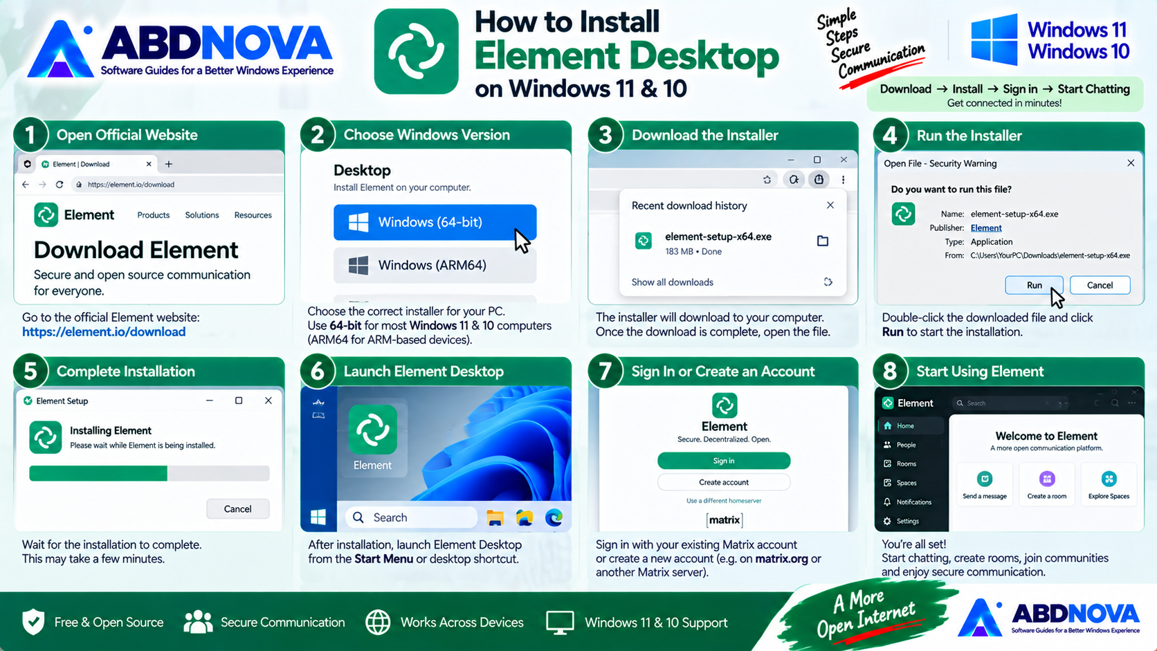 How to Install Element Desktop on Windows