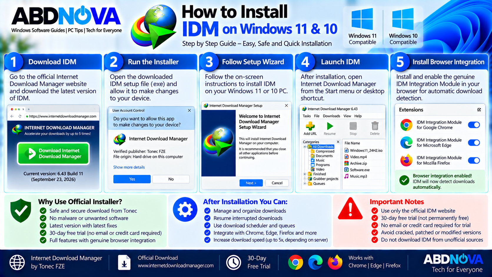 How to Install IDM on Windows 11 and 10