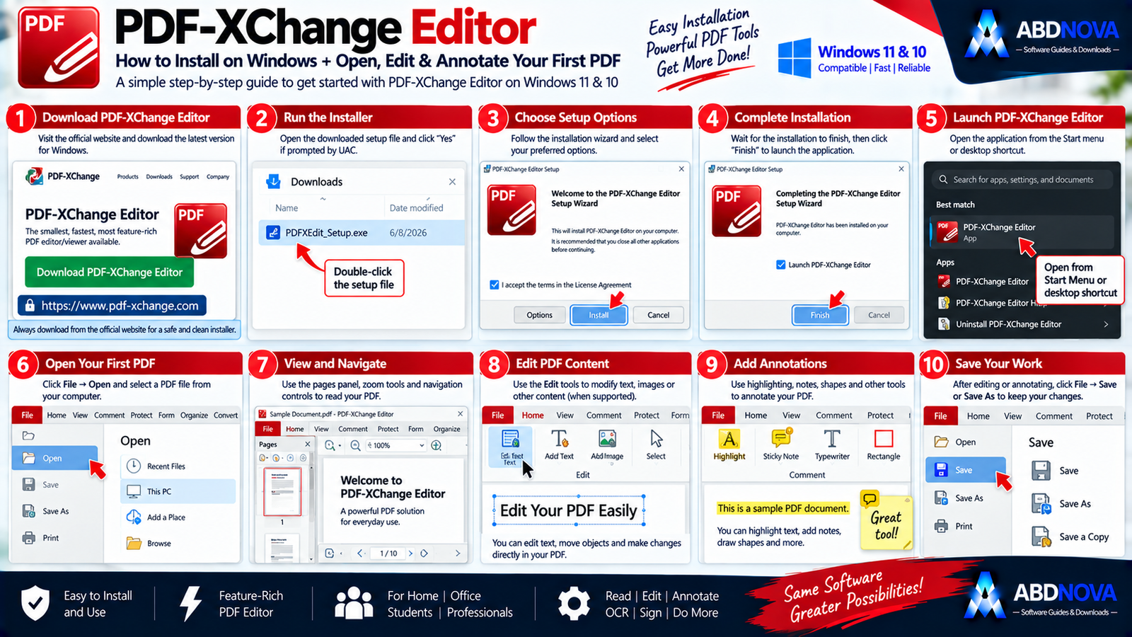 How to Install PDF-XChange Editor on Windows and Open Your First PDF