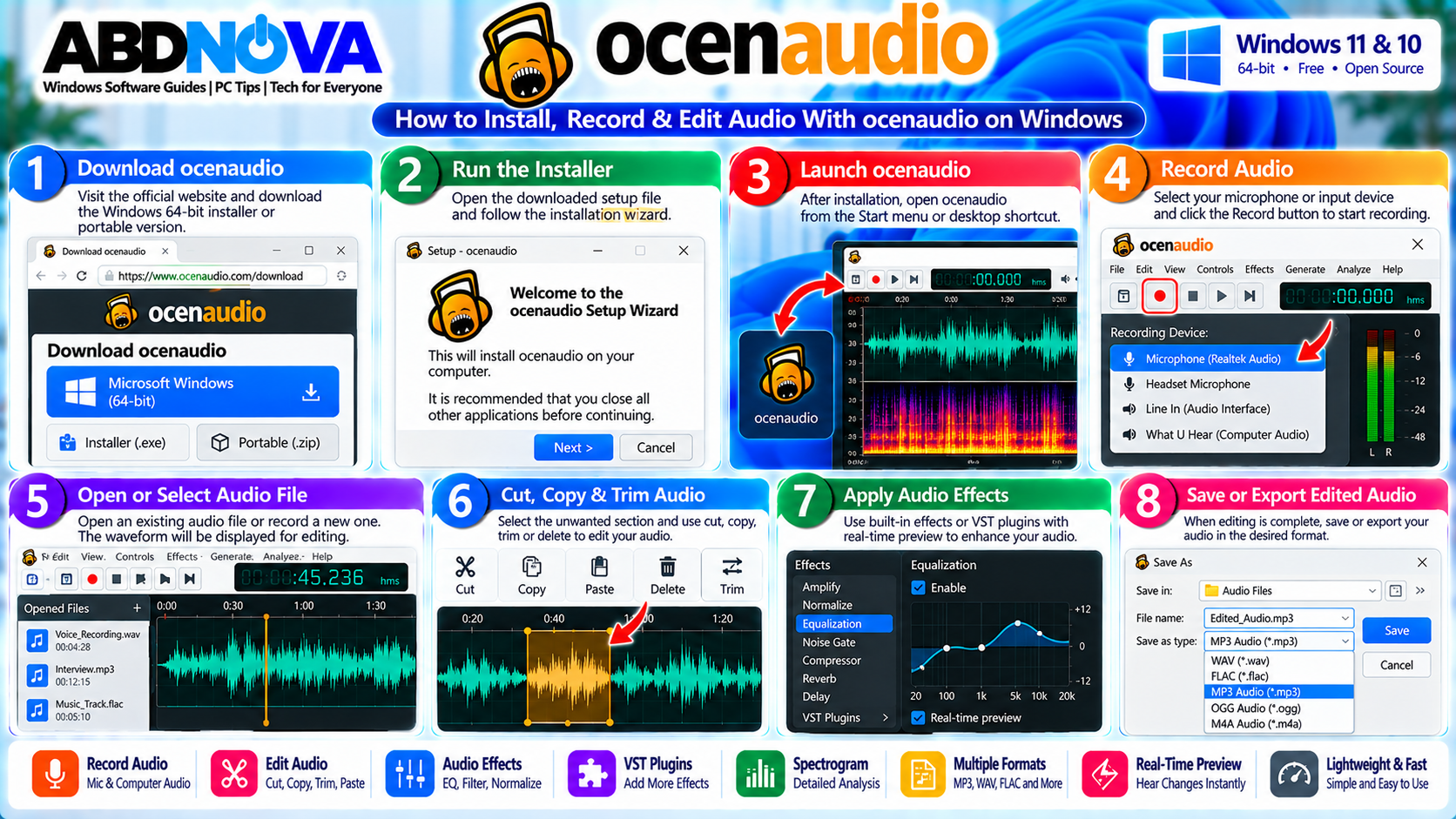 How to Install Record and Edit Audio With ocenaudio