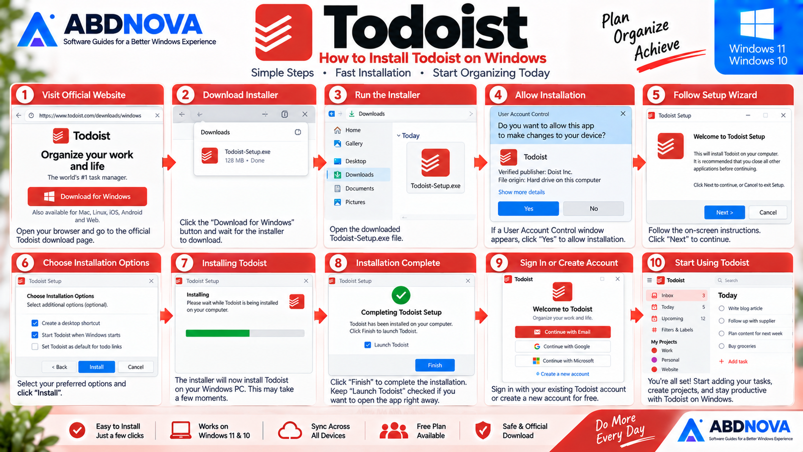 How to Install Todoist on Windows