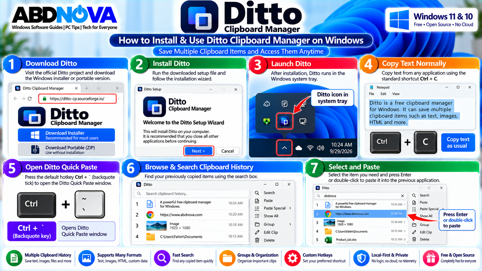 How to Install and Use Ditto Clipboard Manager on Windows