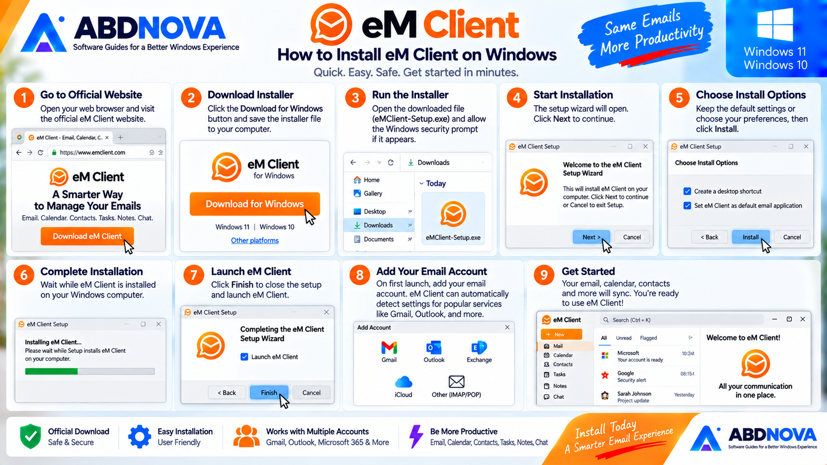 How to Install eM Client on Windows