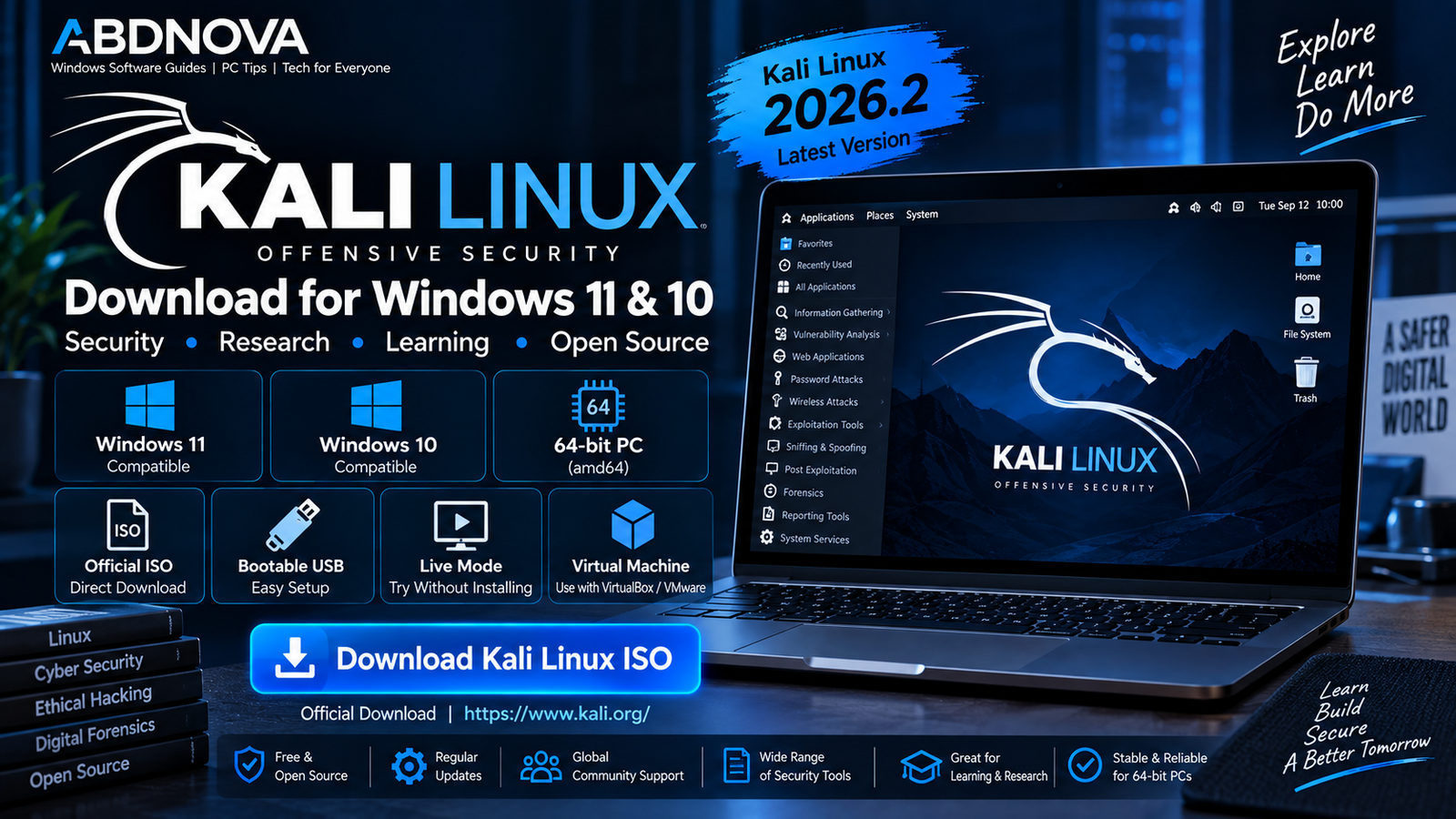 Kali Linux Download for Windows 11 and 10