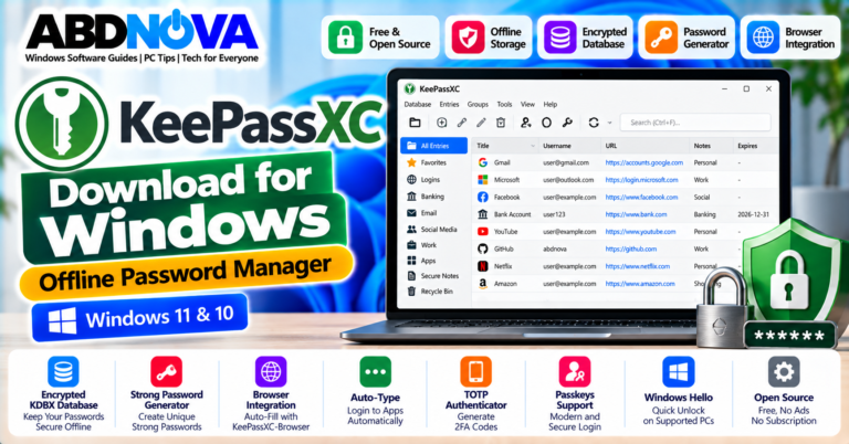 KeePassXC Download for Windows Offline Password Manager