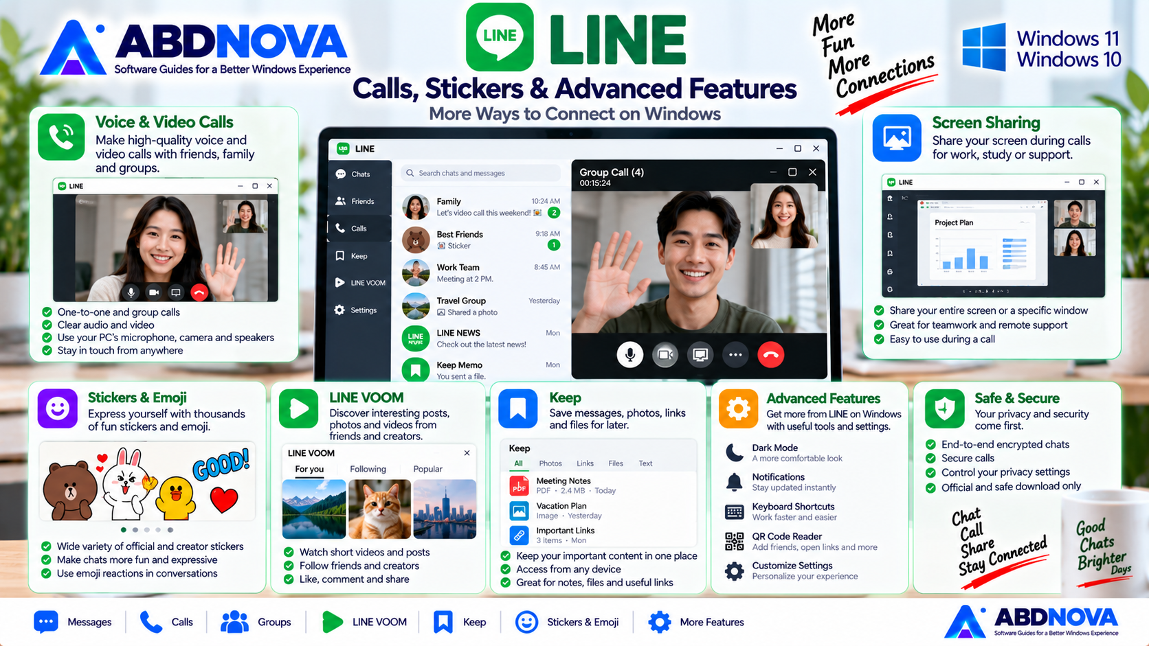 LINE Calls Stickers and Advanced Features