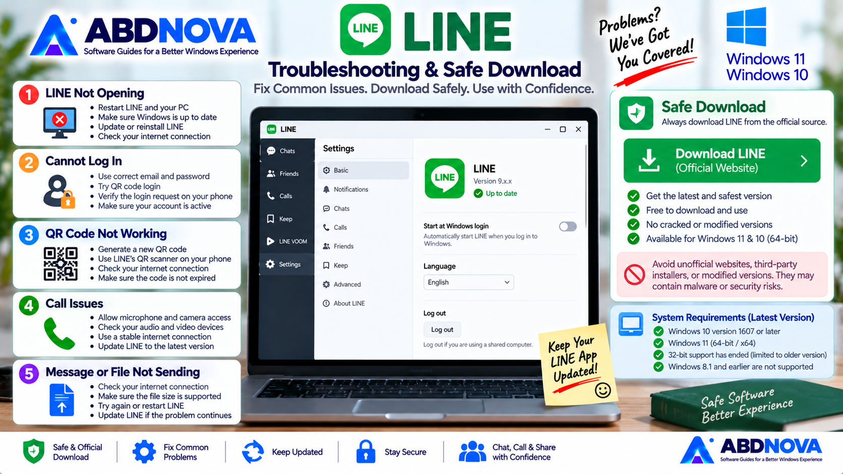 LINE Troubleshooting and Safe Download