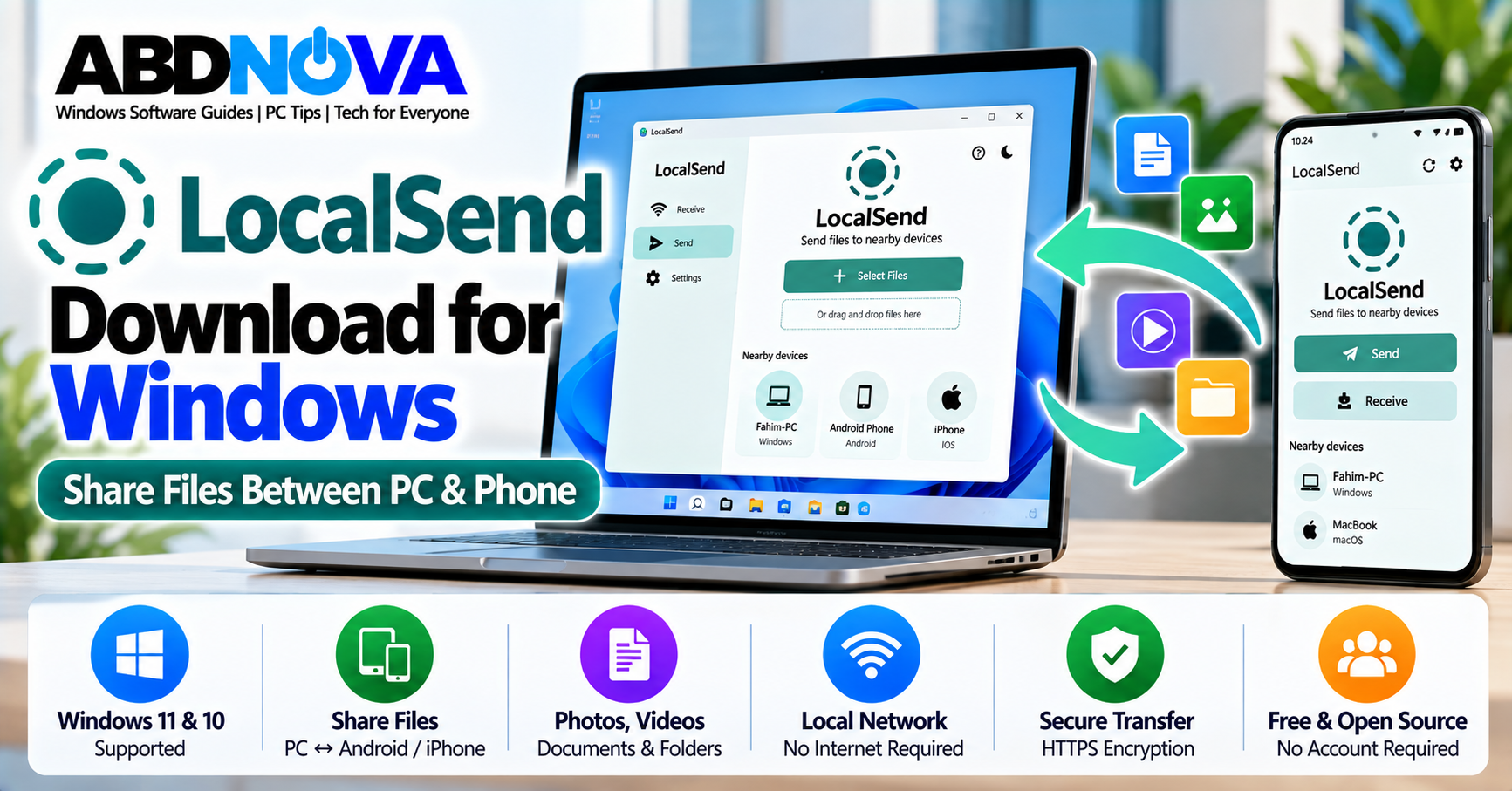 LocalSend Download for Windows Share Files Between PC and Phone