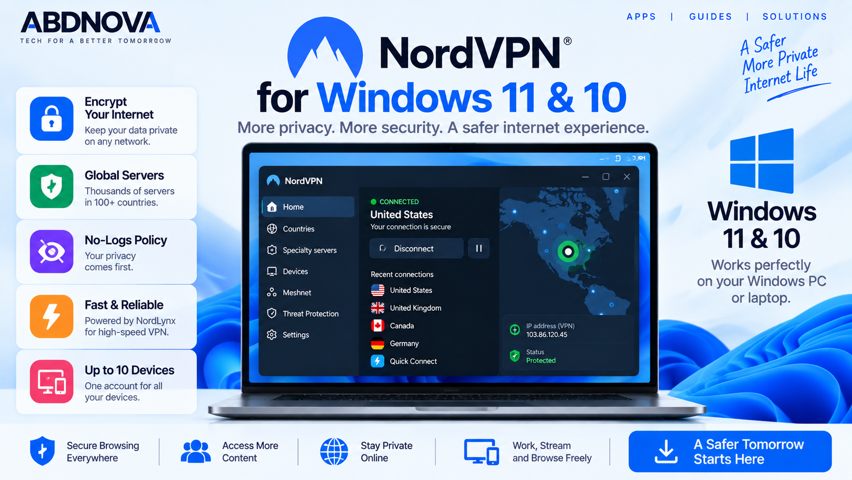 NordVPN for Windows 11 & 10