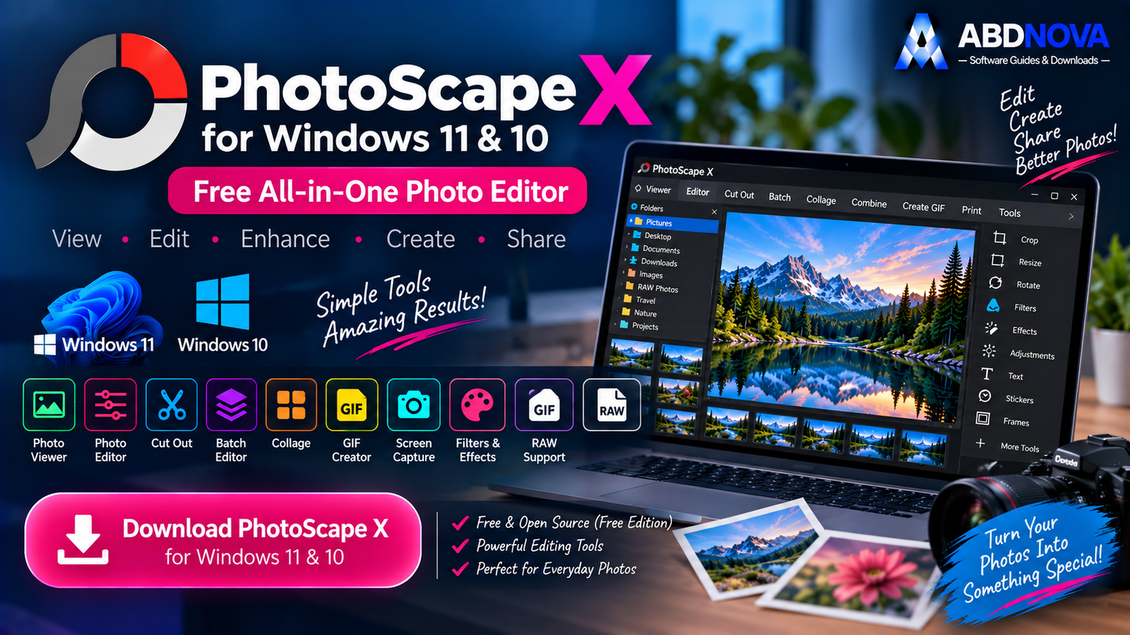 PhotoScape X Download for Windows 11 & 10