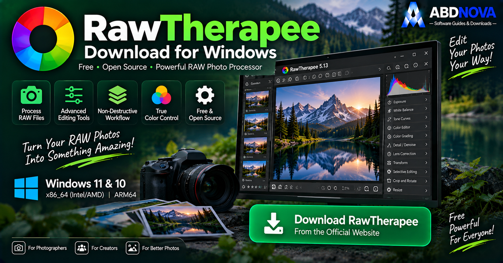 RawTherapee Download for Windows