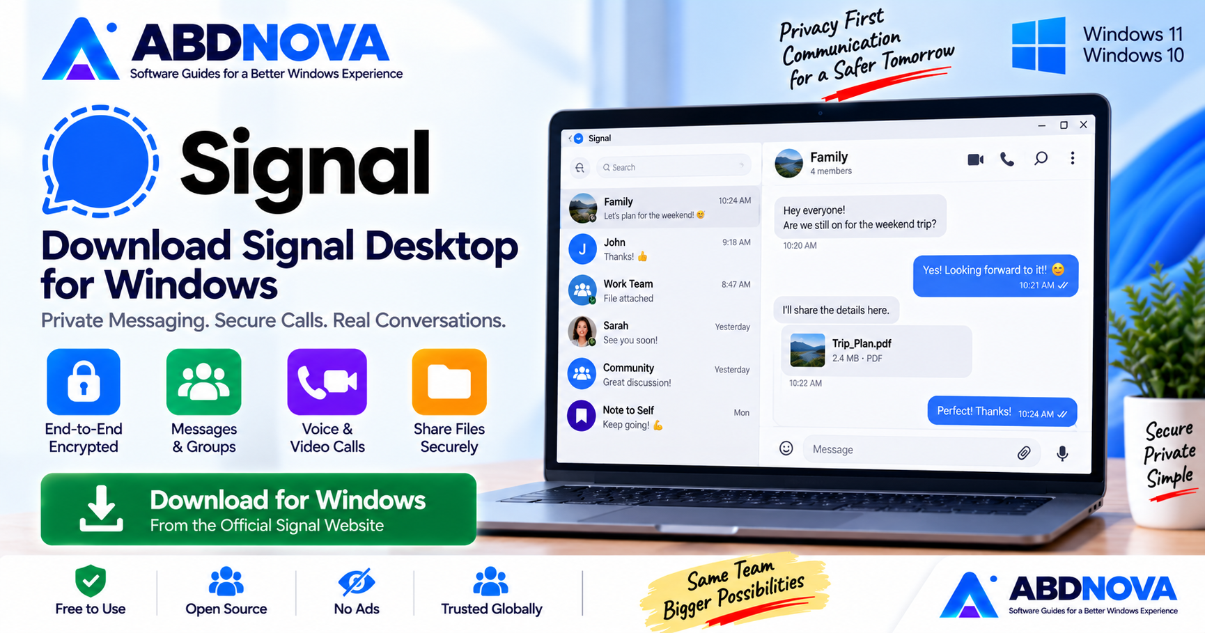 Signal Desktop Download for Windows